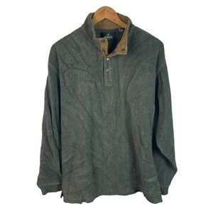 B15 Men’s Redhead Country Outdoor Fleece Pullover Henley Sweatshirt L